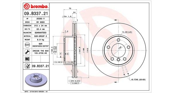 MAGNETI MARELLI Тормозной диск 360406110501